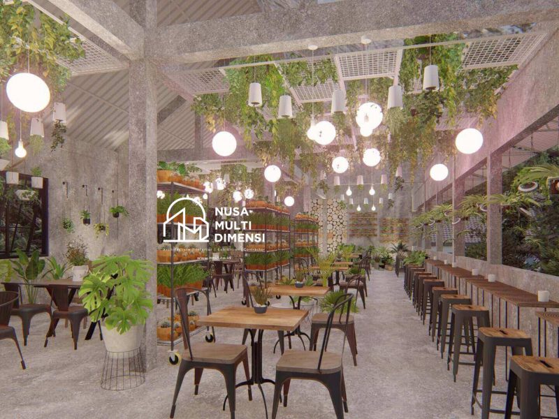 Desain Interior Cafe Florist Bogor 10