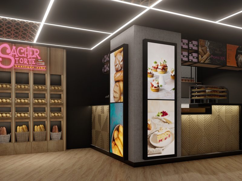 Desain Interior Booth Toko Roti Pim Jakarta