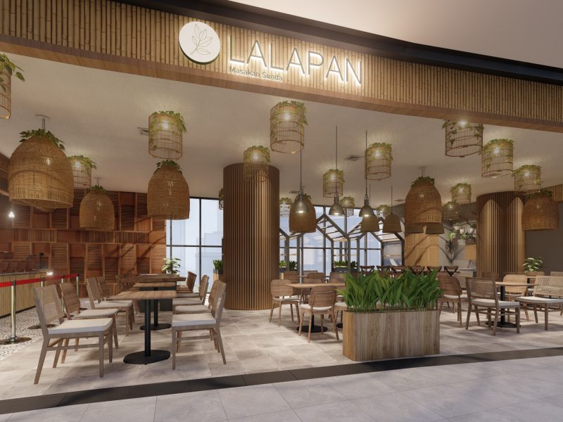 Desain Resto Sunda dan Cafe Shop Aeon Sentul