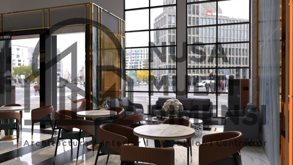 Desain interior kantor nyaman dan profesional dengan layout modern